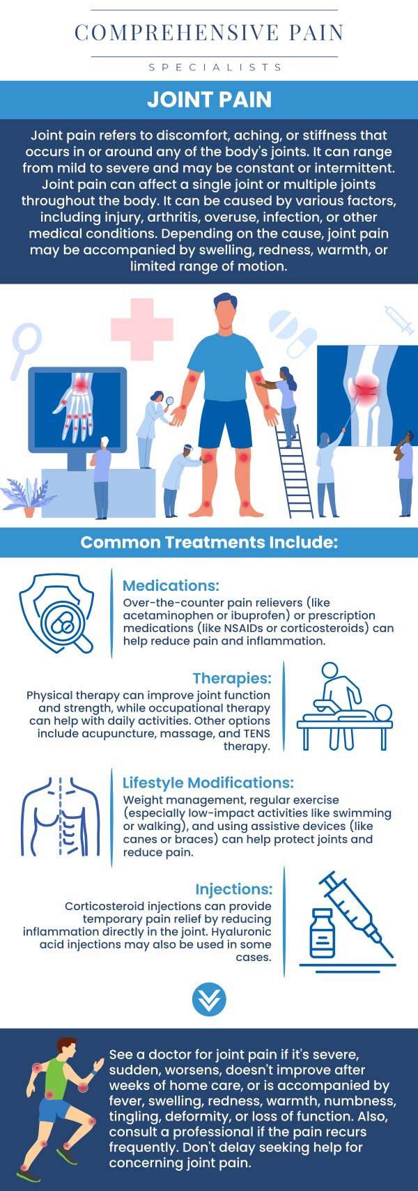 Common questions asked by patients: What are the most common treatments for joint pain? How do I know if my joint pain requires medical treatment? How long does it take to see improvement with joint pain treatments? Can joint pain treatments help prevent further damage to the joint? For more information, contact us or book an appointment online. We are located at 1177 PA-315, Dolphin Plaza, Wilkes-Barre, PA 18702. We serve patients from Wilkes-Barre PA, Glen Lyon PA, Dallas PA, Pittston PA, Mountain Top PA, Plymouth PA, and surrounding areas. Common questions asked by patients: What are the most common treatments for joint pain? How do I know if my joint pain requires medical treatment? How long does it take to see improvement with joint pain treatments? Can joint pain treatments help prevent further damage to the joint? For more information, contact us or book an appointment online. We are located at 1177 PA-315, Dolphin Plaza, Wilkes-Barre, PA 18702. We serve patients from Wilkes-Barre PA, Glen Lyon PA, Dallas PA, Pittston PA, Mountain Top PA, Plymouth PA, and surrounding areas.
